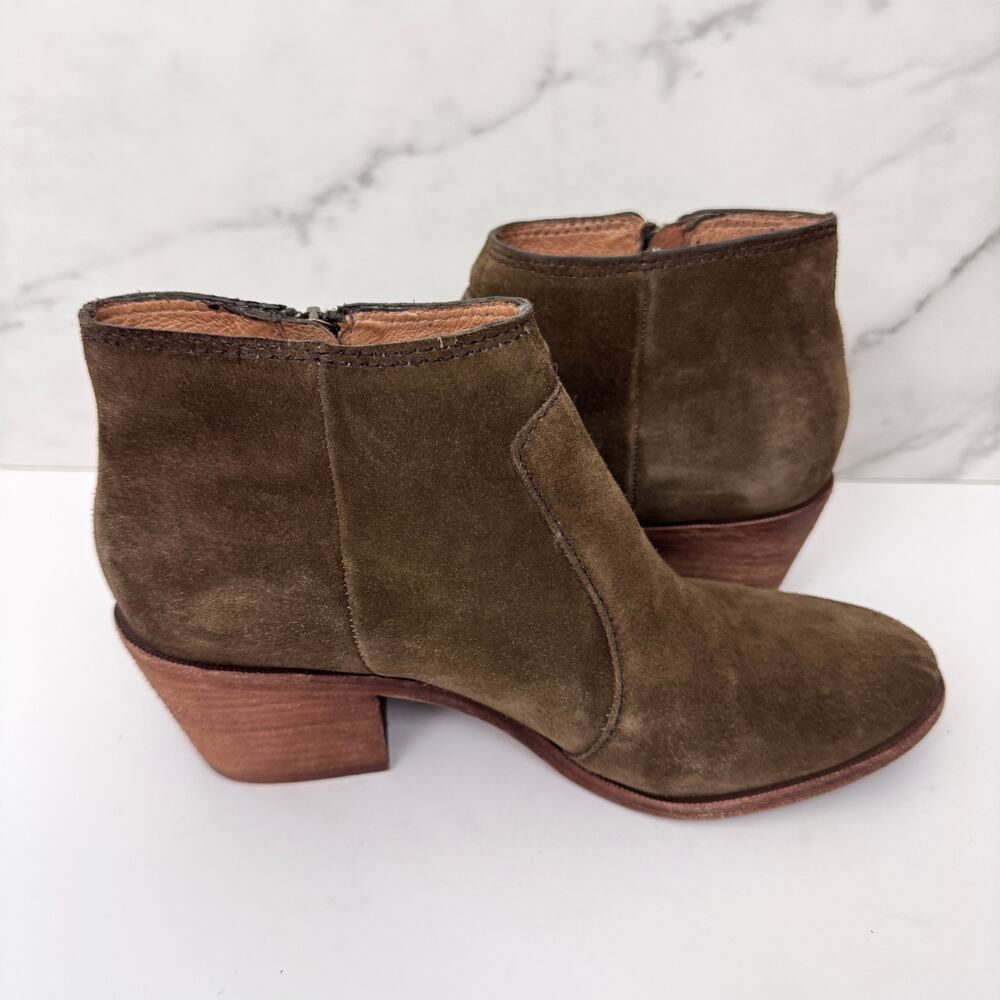 Madewell Womens The Janice Ankle Boot Size 8.5 Suede Leather Boho Western Fall